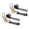 Tie 4 Safe Heavy Duty 4" x 30' Ratchet Tie Down Strap Flat Hook for Farm Trailer Truck Black, 2PK RT21R-1530-M12N-BLK-2 - alternate 1